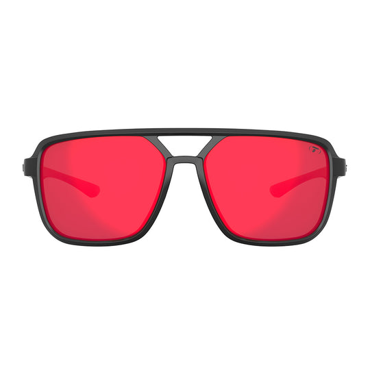 Tifosi Salto Sunglasses Blackout with Smoke Red Mirror Lens
