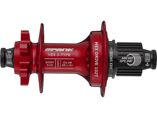 HEX-_J-TYPE_Boost_R148_Microspline_Hub_Red