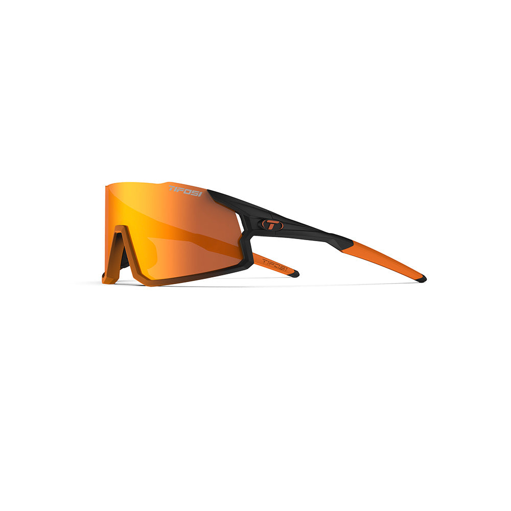 Tifosi Stash Sunglasses Black Orange Fade with Clarion Orange, AC Red and Clear Lens
