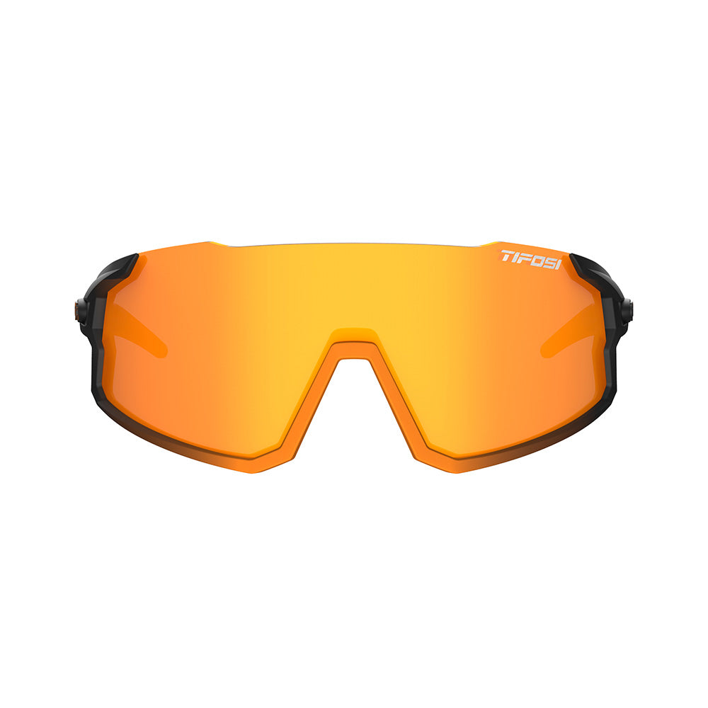 Tifosi Stash Sunglasses Black Orange Fade with Clarion Orange, AC Red and Clear Lens
