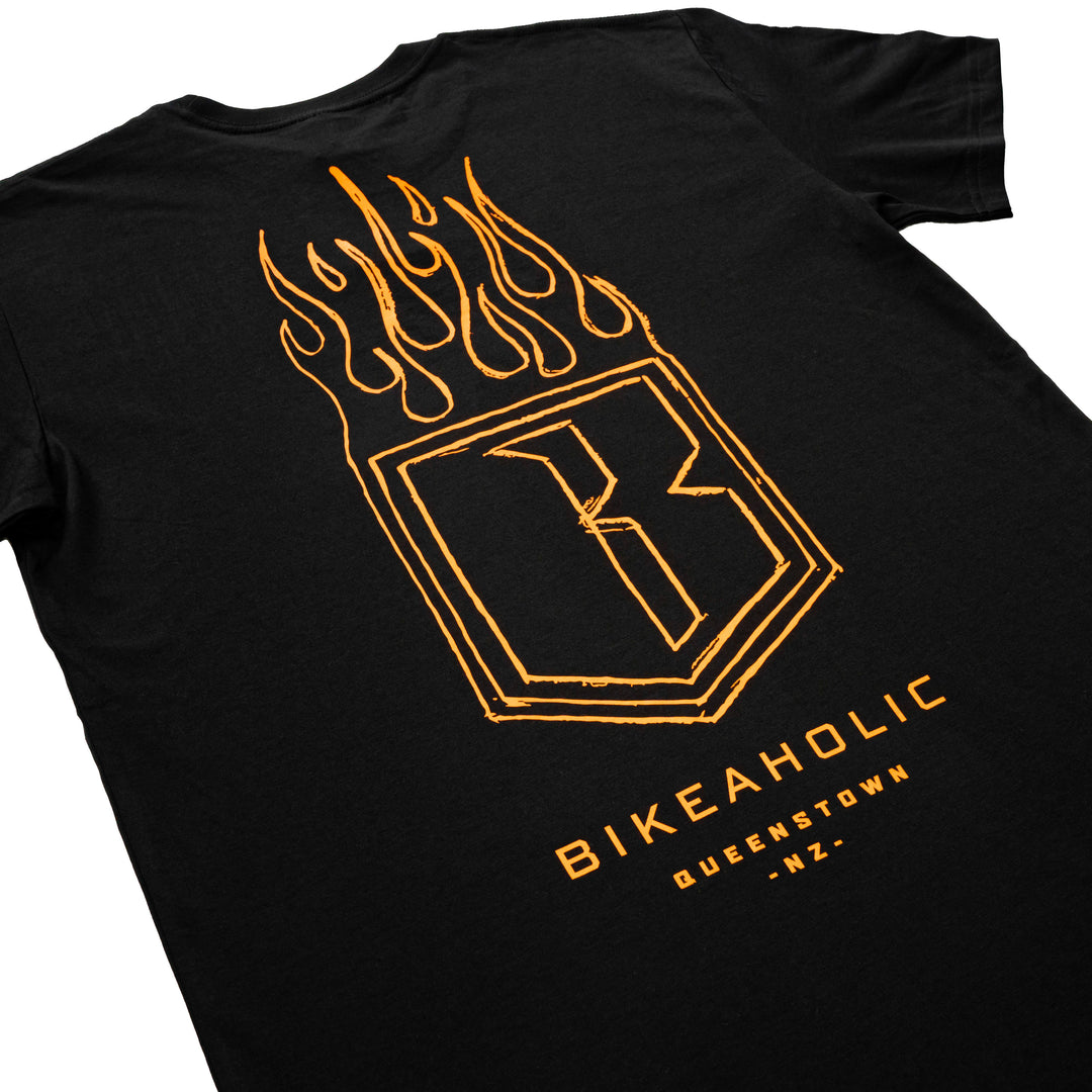 Bikeaholic Flamin Tee