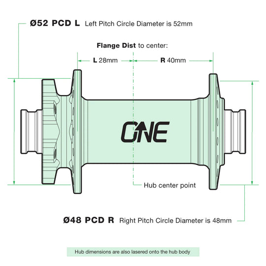 OneUp Front Hub Boost 28H