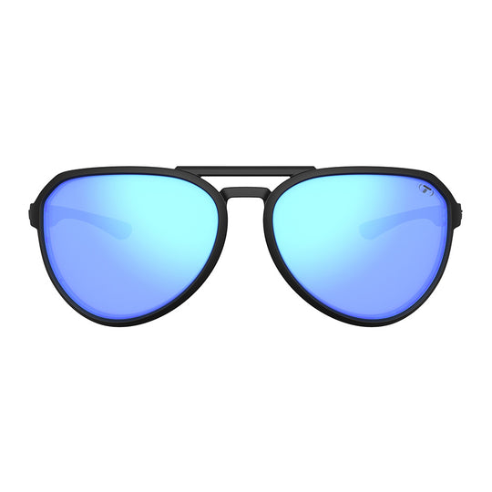 Tifosi Selca Sunglasses BlackOut with Sky Blue Mirror Polarized Lens
