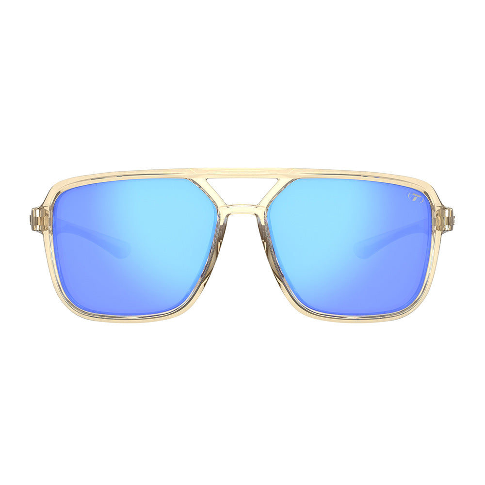 Tifosi Salto Sunglasses Golden Ray with Sky Blue Mirror Lens
