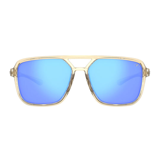 Tifosi Salto Sunglasses Golden Ray with Sky Blue Mirror Lens
