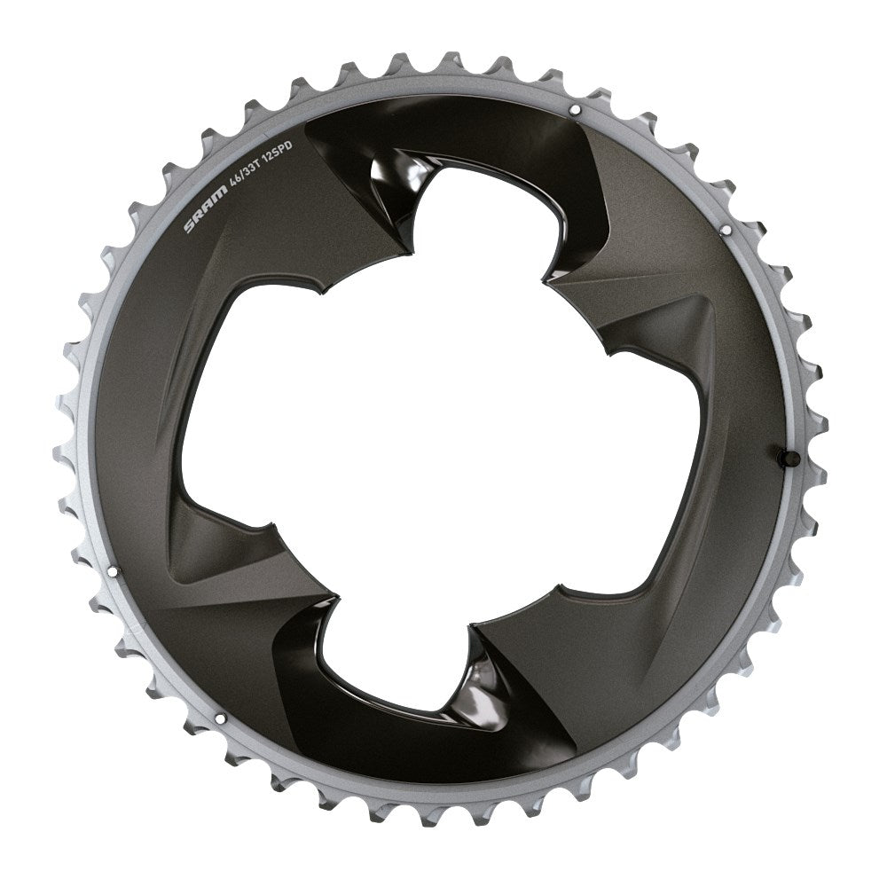 SRAM Chain Ring Road 48 Tooth 107 BCD 2x12 Force Polar Grey with Cover Plate
